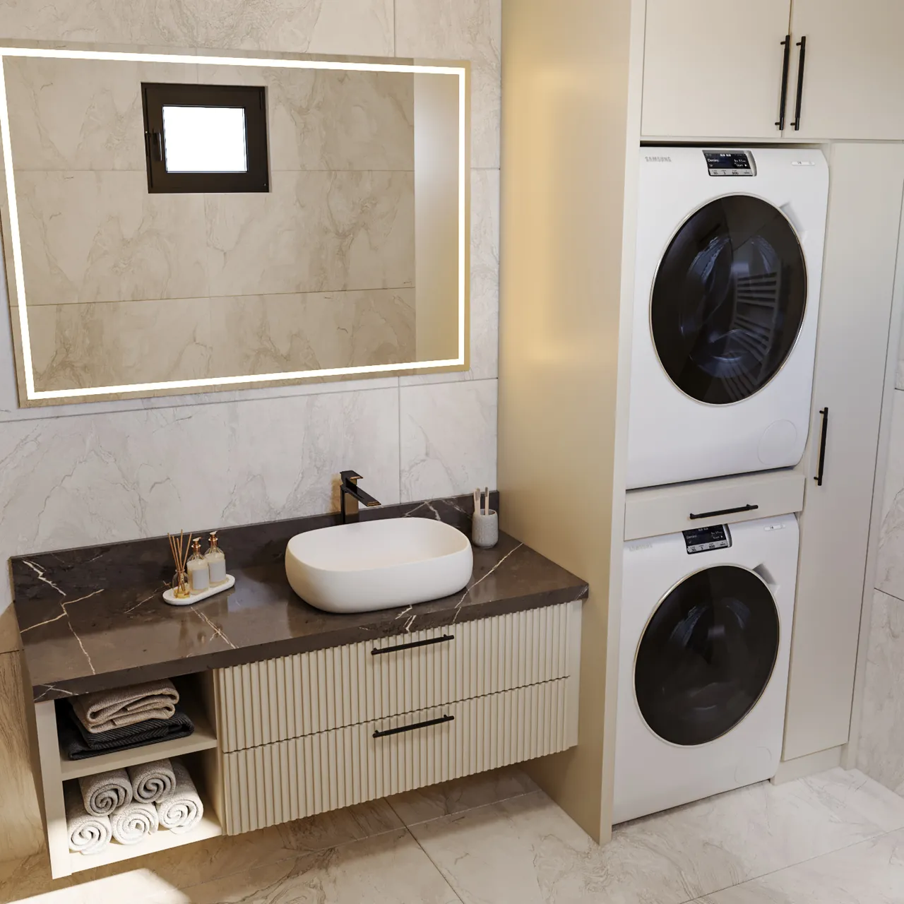 Banyo tasarımı · Artikon 3D tasarım görseli