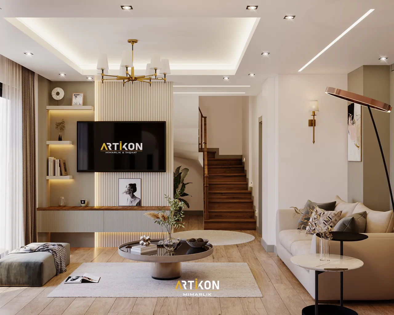 Taylıeli Dubleks Daire için Artikon 3D tasarım görseli